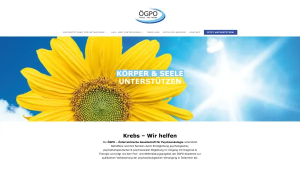 Website Screenshot: Österreichische Gesellschaft für Psychoonkologie - ÖGPO – Österreichische Gesellschaft für Psychoonkologie - Date: 2023-06-23 12:08:14