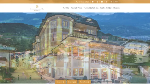 Website Screenshot: Österreichischer Hof**** - Bad Hofgastein Hotel | 4* Österreichischer Hof - Date: 2023-06-23 12:08:14
