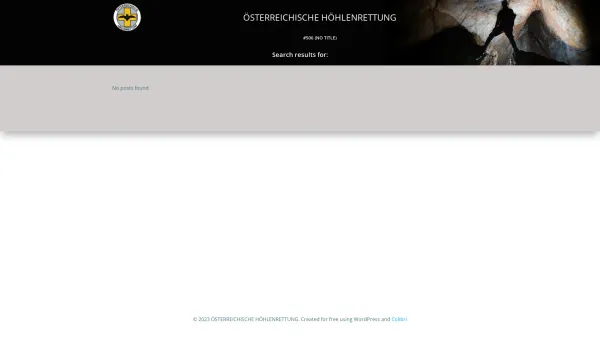 Website Screenshot: Österreichische Höhlenrettung - ÖSTERREICHISCHE HÖHLENRETTUNG - Date: 2023-06-23 12:08:14