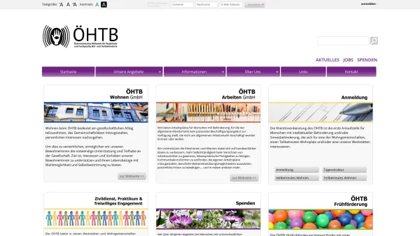 Website Screenshot: ÖHTB - ÖHTB | Das Österreichische Hilfswerk für Taubblinde und hochgradig Hör- und Sehbehinderte - Date: 2023-06-23 12:08:14