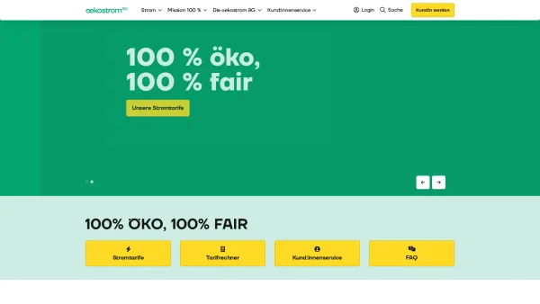 Website Screenshot: oekostrom AG - oekostrom AG 100 % öko, 100 % fair - Date: 2023-06-15 16:02:34
