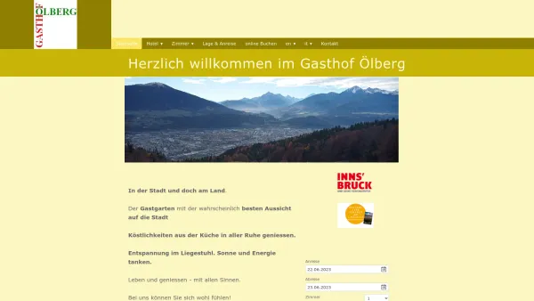 Website Screenshot: Gasthof Ölberg - Startseite - Date: 2023-06-23 12:08:17