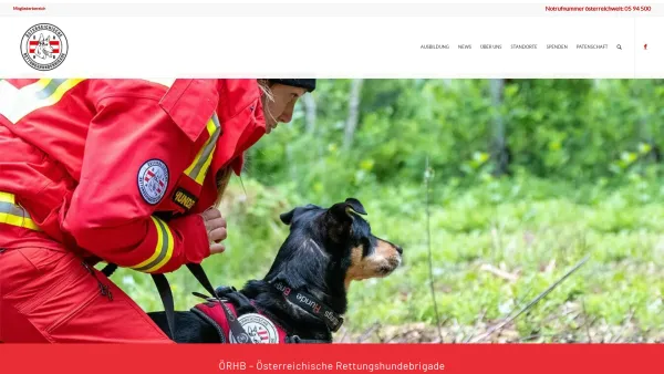 Website Screenshot: Landeseinsatzleiter d Österreichische Rettungshundebrigade OERHB Steiermark - ÖRHB – Österreichische Rettungshundbrigade - Date: 2023-06-23 12:08:17