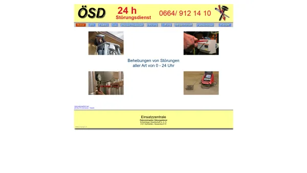 Website Screenshot: Störungsdienst Elektro Störungsdienst Gas Störungsdienst Kanal Störungsdienst Heizung Installateur Elektriker Störungen aller Art - ÖSD - Date: 2023-06-23 12:08:17