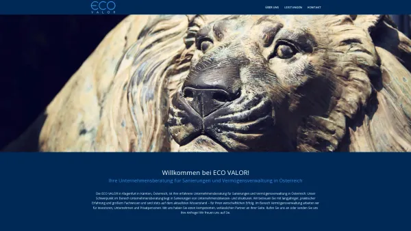 Website Screenshot: Dkfm. Heinz Österreicher Tax Consultant fiduciary and Management Consultant - Home - ECO VALOR - Ihr Unternehmensberater & Vermögensverwalter - Date: 2023-06-23 12:08:17