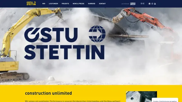 Website Screenshot: ÖSTU-STETTIN Hoch- und Tiefbau GmbH - OESTU STETTIN – construction unlimited - Date: 2023-06-23 12:08:17