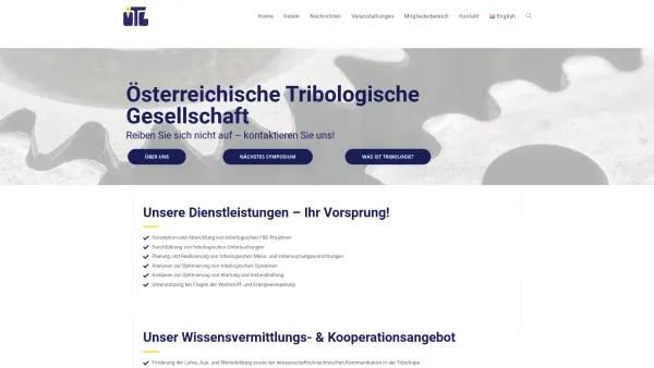 Website Screenshot: Österreichische Tribologische index - ÖTG – Österreichische Tribologische Gesellschaft - Date: 2023-06-15 16:02:34