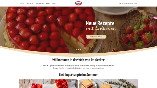 Website Screenshot: Dr. Oetker GmbH - Dr. Oetker - Qualität ist das beste Rezept - at-de | Dr. Oetker - Date: 2023-06-23 12:08:17