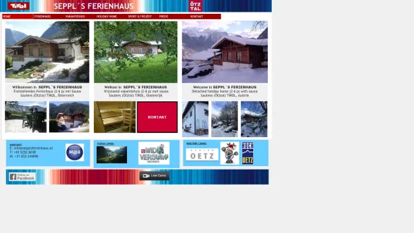 Website Screenshot: Seppls Ferienhäusl www.oetztal-fewo.at - Seppl's Ferienhaus, mit Sauna - Date: 2023-06-23 12:08:17