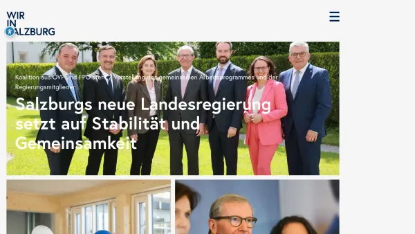 Website Screenshot: Österreichische Volkspartei ÖVP) Landesorganisation Salzburg - Startseite - Wir in Salzburg | Salzburger Volkspartei - Date: 2023-06-14 10:44:12