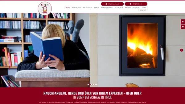 Website Screenshot: Rauchfangbau & Brandschutz - OFEN OBER - Rauchfangbau & Brandschutz GmbH & Co KG in Vomp bei Schwaz in Tirol - Date: 2023-06-14 10:44:12