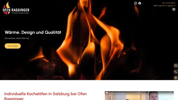 Website Screenshot: Ofen Ragginger - Kachelofen Salzburg - Ofen Ragginger - Date: 2023-06-14 10:44:12