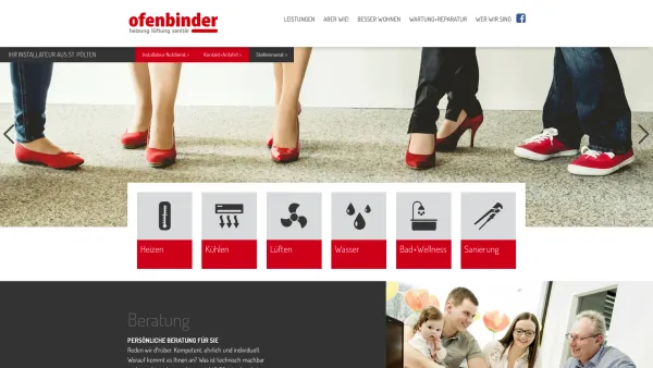 Website Screenshot: Elisabeth Herzlichbei Ofenbinder! - Ofenbinder – Ihr Installateur in St Pölten in Niederösterreich - Date: 2023-06-23 12:08:17
