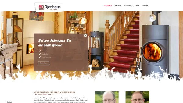 Website Screenshot: Das Ofenhaus Colnrade - Das Ofenhaus Colnrade – Ofenbau aus Tradition - Date: 2023-06-15 16:02:34