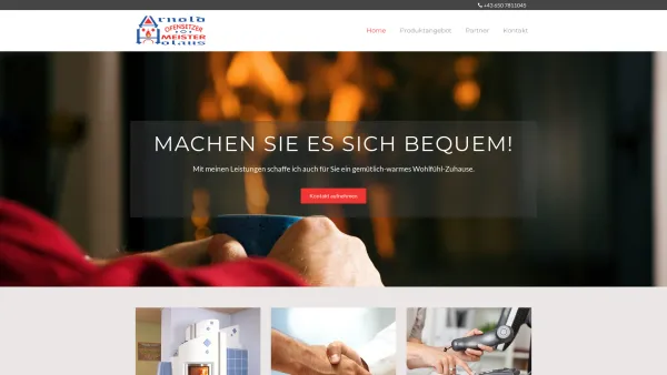 Website Screenshot: Ofensetzermeister/Hafnermeister Arnold Holaus - Ihr Ofensetzer-Meisterbetrieb im Zillertal in Tirol - Date: 2023-06-23 12:08:17