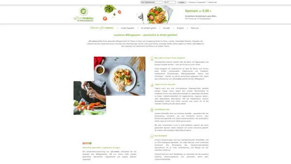 Website Screenshot: officemenu | Gesund Essen bestellen in Wien & Umgebung - Gesundes Firmen-Essen online bestellen | Büro-Lieferservice Wien & Umgebung - Date: 2023-06-15 16:02:34