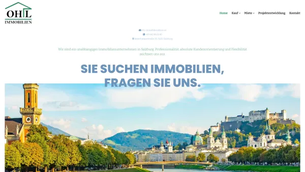 Website Screenshot: OHL-Immobilientreuhand GmbH - Immobilienmakler Salzburg - OHL Immobilientreuhand GmbH - Date: 2023-06-23 12:08:20