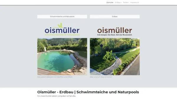 Website Screenshot: Oismüller Alfred Erdbau - Oismüller - Date: 2023-06-23 12:08:20