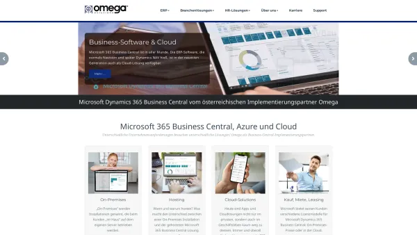 Website Screenshot: Omega Solutions Software GmbH - ERP, Microsoft Dynamics 365 Business Central für KMU, Kauf-, Hosting- und Cloud Lösungen sowie komplettes Dienstleistungspaket, Wartung | Omega - - Date: 2023-06-23 12:08:20