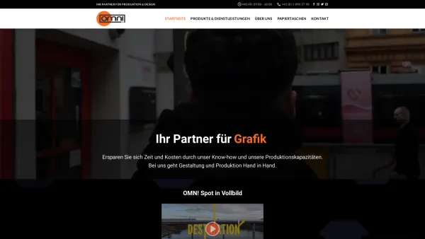 Website Screenshot: Omni Druckproduktion & Papiertaschen-shop.at e.U. - Omnidruck.at – Produktion & Design - Date: 2023-06-23 12:08:20