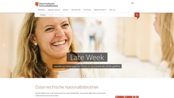 Website Screenshot: Österreichische Nationalbibliothek - Startseite - Österreichische Nationalbibliothek - Date: 2023-06-23 12:08:20