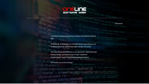 Website Screenshot: oneline VertriebsgesmbH - oneline software gmbh - Date: 2023-06-23 12:08:20