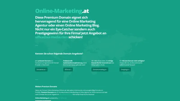 Website Screenshot: Als Full-Service-Online-Marketing-Agentur bieten wir Ihnen das volle Spektrum der Marktkommunikation von der Erstellung Ihrer Inte - Online-Marketing.at - Premium Domain im Online Marketing Bereich - Date: 2023-06-23 12:08:22