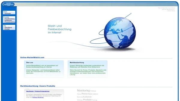 Website Screenshot: Online-MarketWatch.com Eller & Partner Unternehmensberatung KG - Marktbeobachtung und Preismonitoring - Date: 2023-06-23 12:08:22