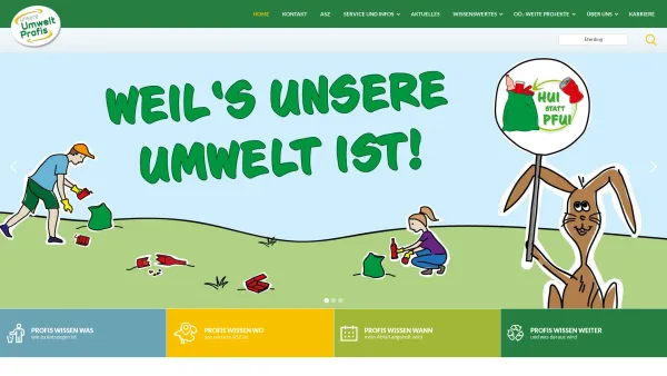 Website Screenshot: Bezirksabfallverband Eferding - Umweltprofis: Home - Date: 2023-06-14 16:38:01