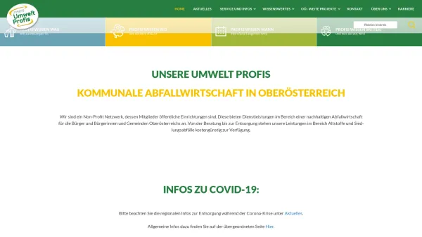 Website Screenshot: Bezirksabfallverband Ried Innkreis - Umweltprofis: Home - Date: 2023-06-14 16:38:01