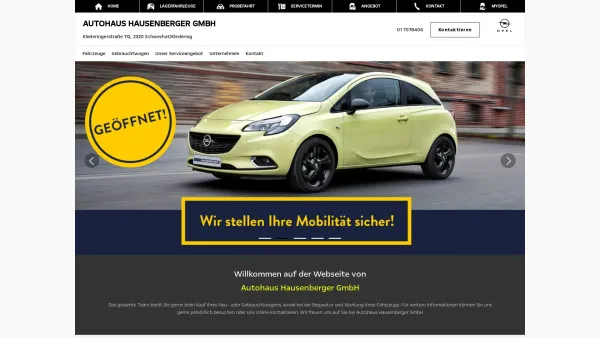Website Screenshot: Johannes Opel Hausenberger - Autohaus Hausenberger - Date: 2023-06-14 10:44:15