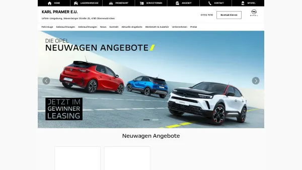Website Screenshot: Opel Pramer - Opel Pramer - Oberneukirchen - Date: 2023-06-14 10:37:10