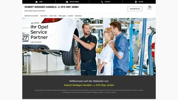 Website Screenshot: Robert Riediger Handels und Kfz-Reparaturgesellschaft - Autohaus Riediger - Ihr Opel Partner in Wien - Date: 2023-06-23 12:08:23