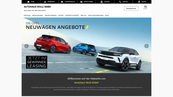 Website Screenshot: Autohaus Wulz GMBH Opel Suzuki Subaru - Opel Wulz - Ihr Familienbetrieb im Mölltal - Date: 2023-06-23 12:08:23
