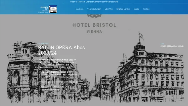 Website Screenshot: Freunde der Wiener Staatsoper - Freunde der Wiener Staatsoper - Date: 2023-06-23 12:08:23