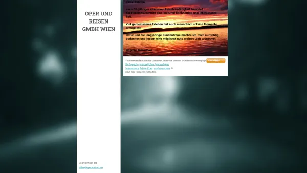 Website Screenshot: Oper und Reisen Flugreisen und Busreisen die schönsten Opernhäuser Europas - Oper und Reisen GmbH Wien - Date: 2023-06-23 12:08:21