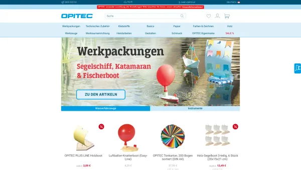 Website Screenshot: eurohobby Handel GmbH / Opitec Hobbyfix - Bastelbedarf im OPITEC Bastelshop günstig bestellen - Bastelmaterial und Bastelzubehör - Date: 2023-06-15 16:02:34