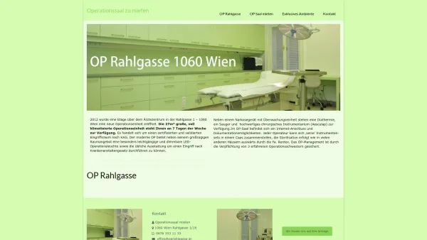 Website Screenshot: OP Rahlgasse - OP Rahlgasse | Operationssaal zu mieten - Date: 2023-06-14 10:46:49