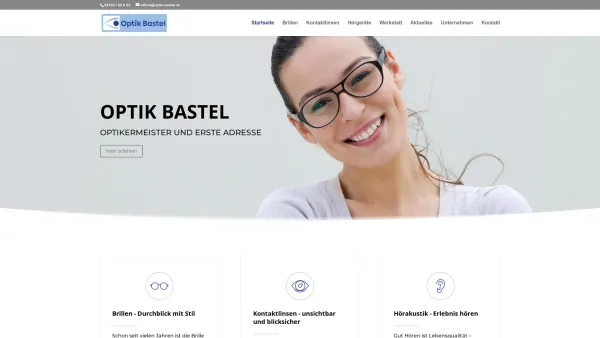 Website Screenshot: OPTIK BASTEL SEE OPTIK - Optik Bastel GmbH|Spezialhaus für Brillen, Kontaktlinsen und Hörakustik - Date: 2023-06-23 12:08:23