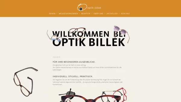 Website Screenshot: optik billek - Optiker Billek - Date: 2023-06-23 12:08:23