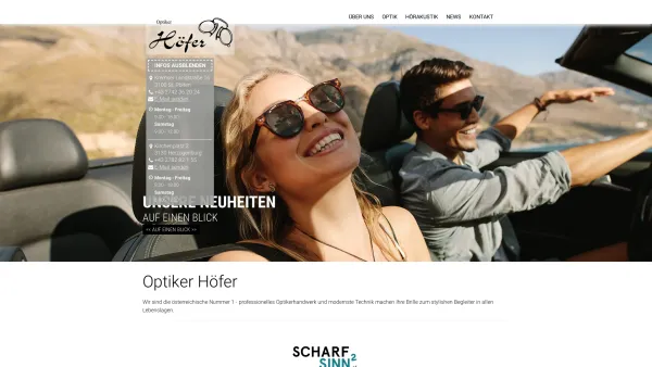 Website Screenshot: Optiker Höfer - Optiker Höfer - Date: 2023-06-23 12:08:25