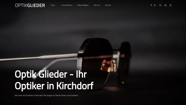 Website Screenshot: GLIEDER Brillen Optik - Optik Glieder - Ihr Optiker in Kirchdorf - Date: 2023-06-23 12:08:25