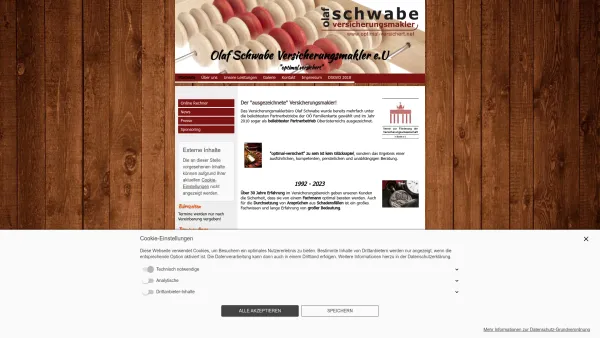 Website Screenshot: Olaf Schwabe Versicherungsmakler e.U. - Olaf Schwabe Versicherungsmakler e.U. - Startseite - Date: 2023-06-14 10:38:01