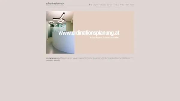 Website Screenshot: www.ordinationsplanung.AT / Andreas Kanzian Ordinationsarchitektur - ordinationsplanung.at | Andreas Kanzian Ordinationsarchitektur | - ordinationsplanung.at - Date: 2023-06-23 12:08:25