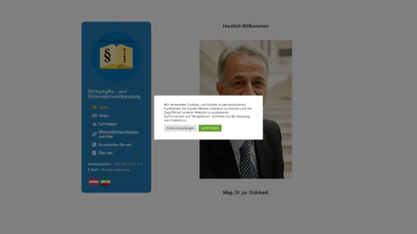 Website Screenshot: Mag. Dr. Jur. Ali Ordubadi - Mag. Dr. jur. Ordubadi Wirtschafts – und Unternehmensberatung,Wirtschaftstrainer Expert Group – Willkommen auf der Website von Dr. Ordobadi - Date: 2023-06-15 16:02:34