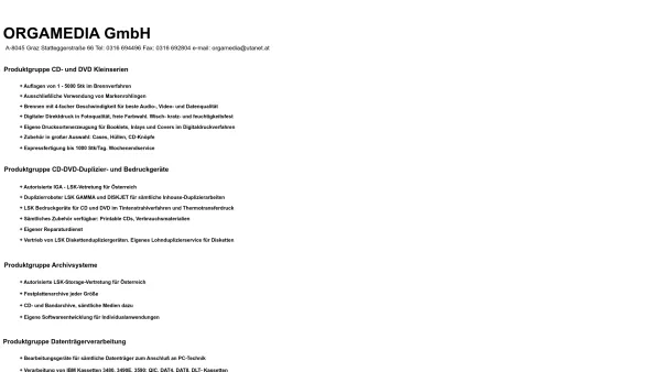 Website Screenshot: ORGAMEDIA Handels Dienstleistungs Startseite - Startseite - Date: 2023-06-23 12:08:25