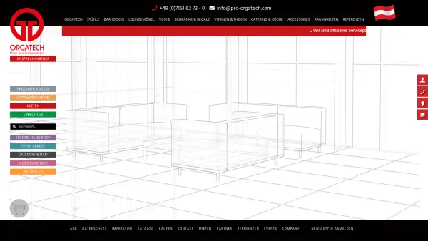 Website Screenshot: Orgatech Mietmöbel GmbH - Orgatech Austria - Date: 2023-06-14 10:38:07