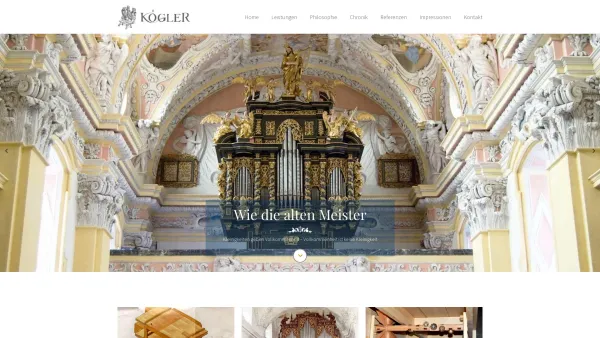 Website Screenshot: Orgelbau Kögler GmbH - Home - orgelbau-koegler.at - Date: 2023-06-15 16:02:34
