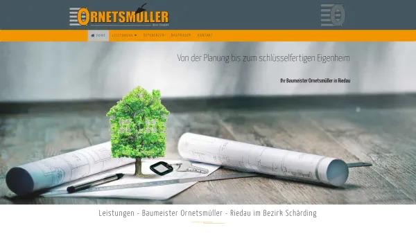 Website Screenshot: ORNETSMÜLLER Bau GmbH +43(0)7764 61028 - Home - Date: 2023-06-23 12:08:25