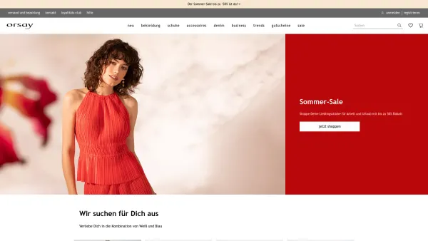 Website Screenshot: ORDIA Handels Orsay Mode Fashion Modetrend Online-Shop Online Shop Trend - Orsay.de - Der offizielle E-Shop der Marke ORSAY für Deutschland - Date: 2023-06-23 12:08:25